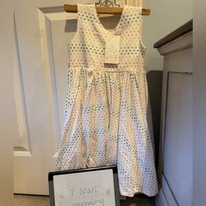 Charming Mary Sz 7 Heart Print Kids Dress